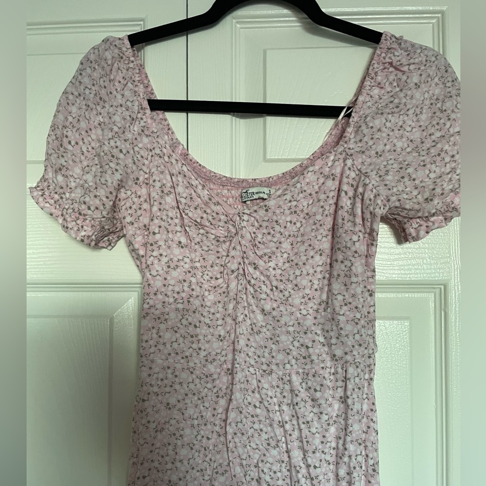 Hollister floral light pink sundress